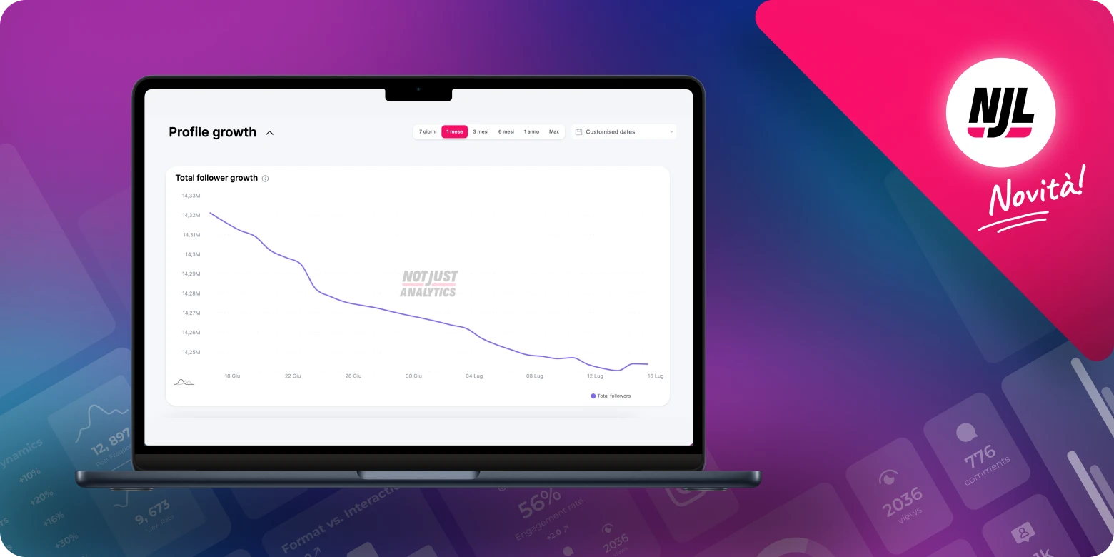 NJL: come sbloccare il grafico della crescita follower su Instagram