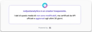 Media kit per creator trasparenti