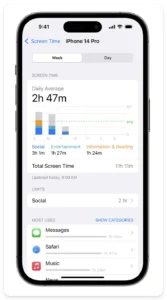 Screen time on iPhone