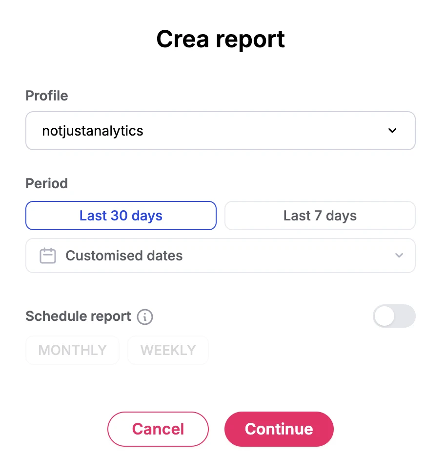 How to create a report in NJL