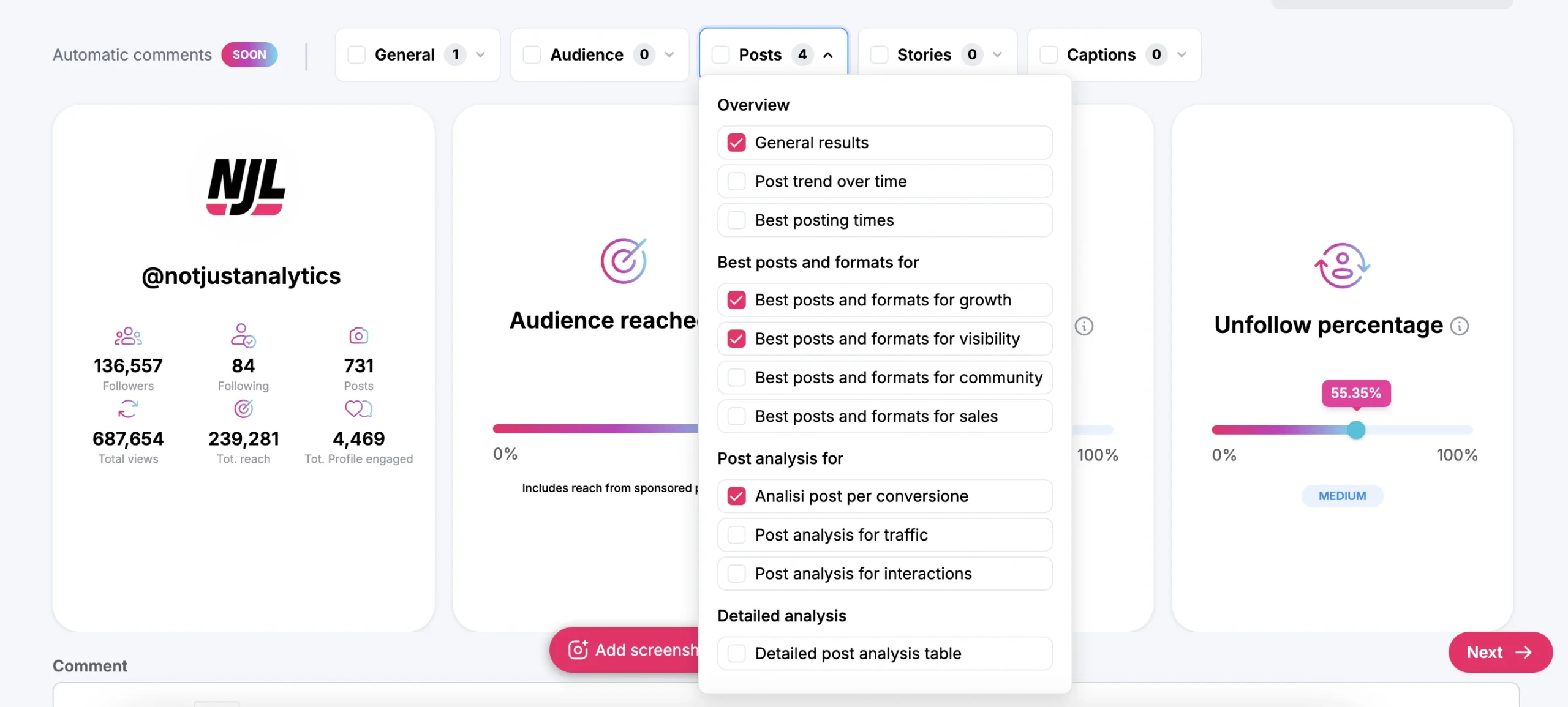 How to customize report with NJL