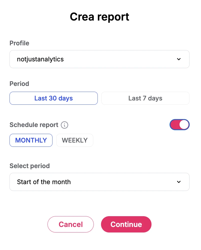 How to schedule reports in NJL