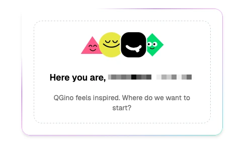 Welcome screen in QGino